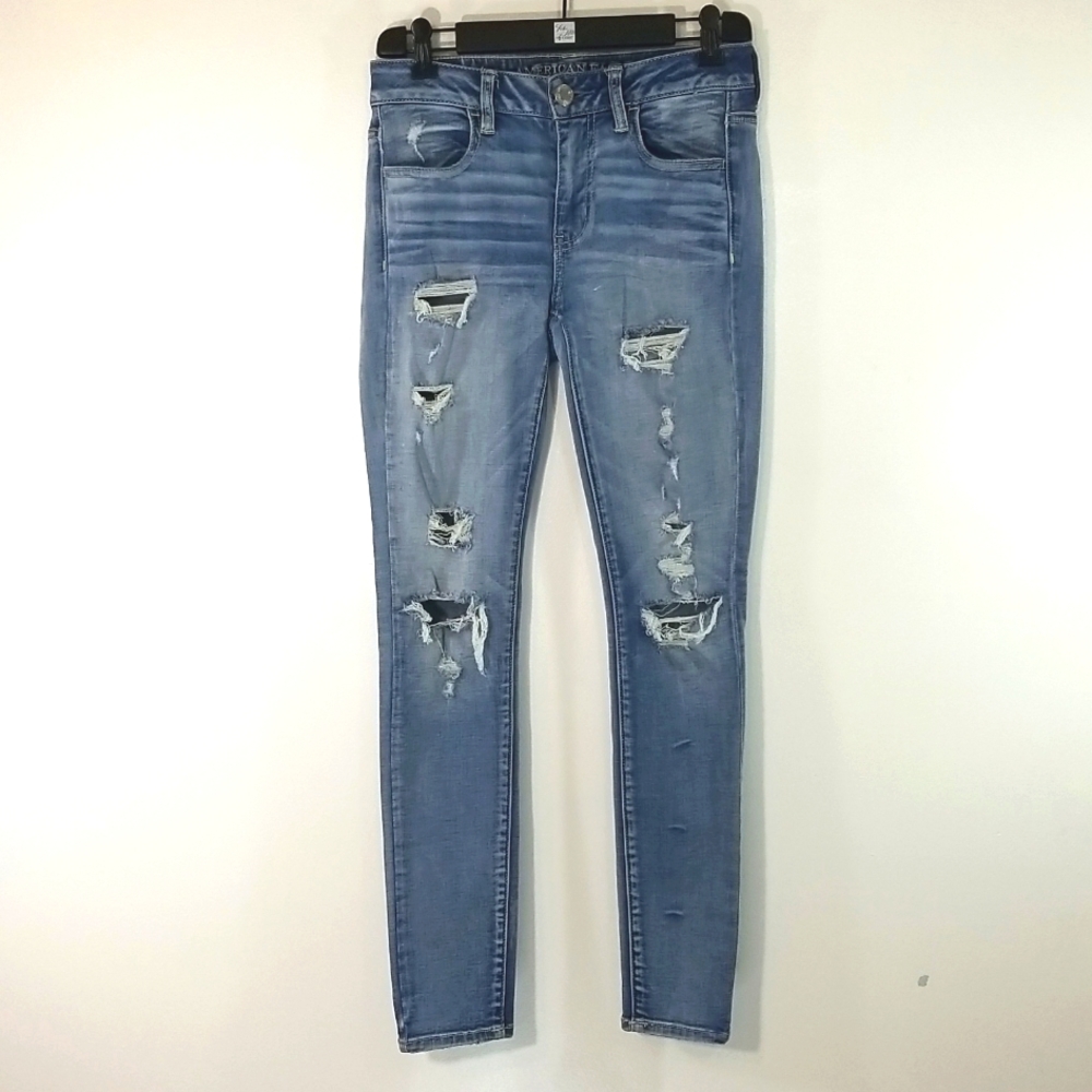 American Eagle Super Super Stretch Denim Jeggings size- 4R